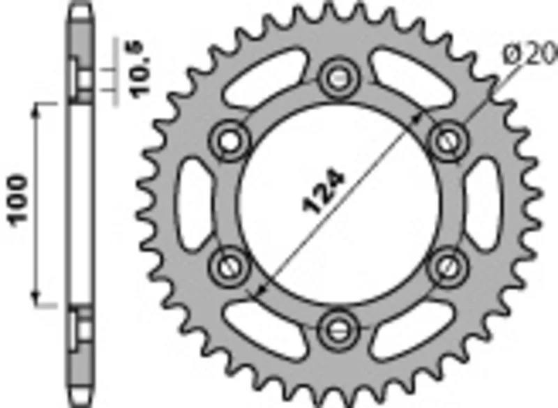 Corona PBR acero C45 estándar 1027 - 520