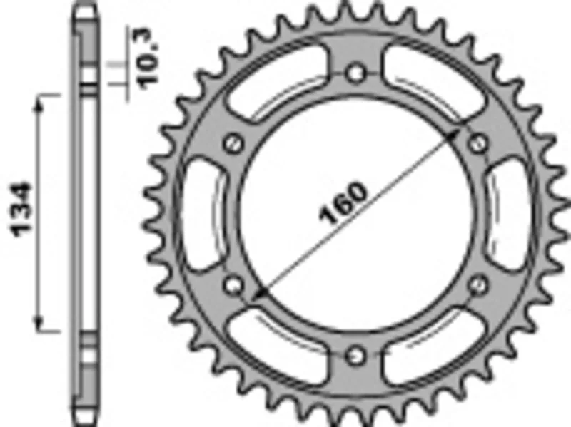 Corona PBR acero C45 estándar 4405 - 525