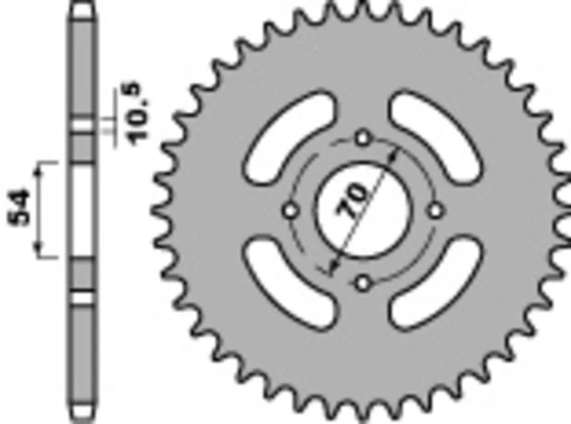 Corona PBR acero C45 estándar 4304 - 428