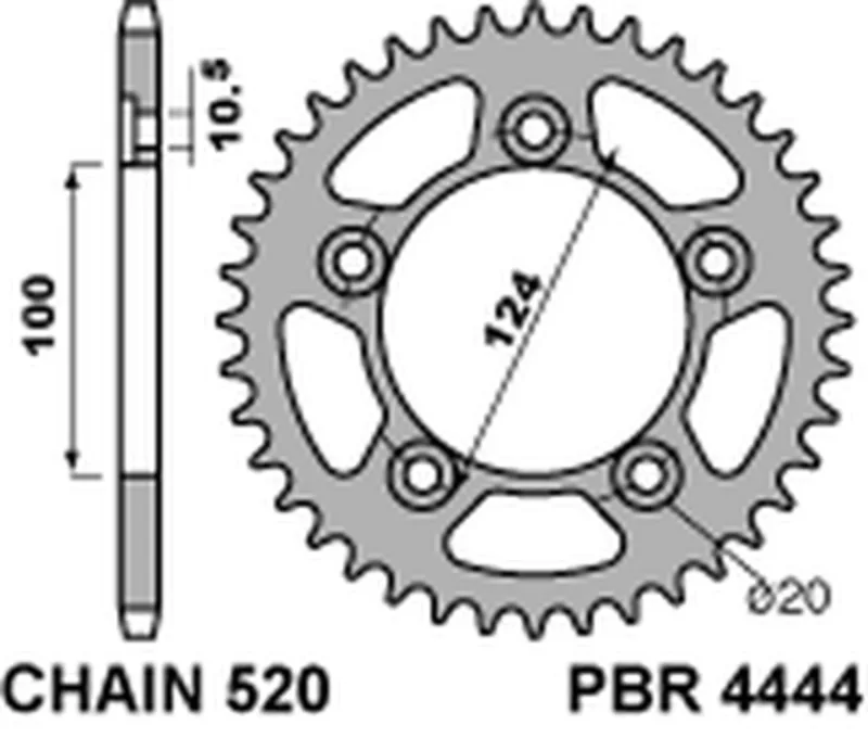 Corona PBR acero C45 estándar 4444 - 520