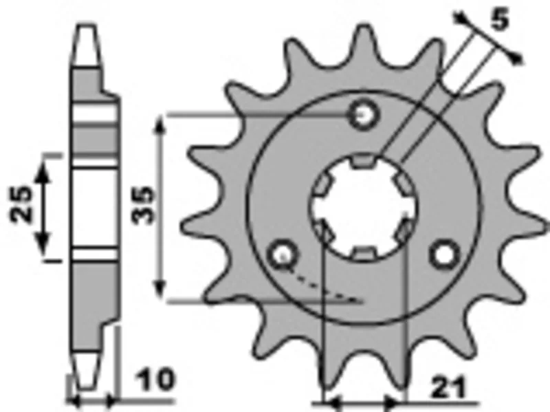 Piñón PBR acero estándar 412 - 520