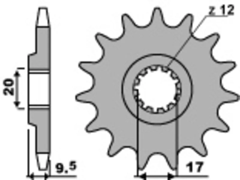 Piñón PBR acero estándar 7005 - 420