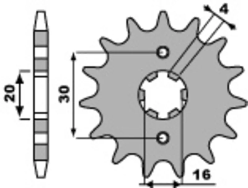 Piñón PBR acero estándar 717 - 520