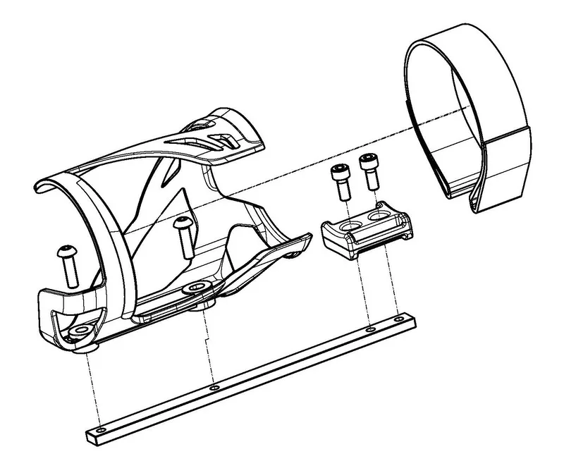 Portabidón POLINI para batería E-Bike