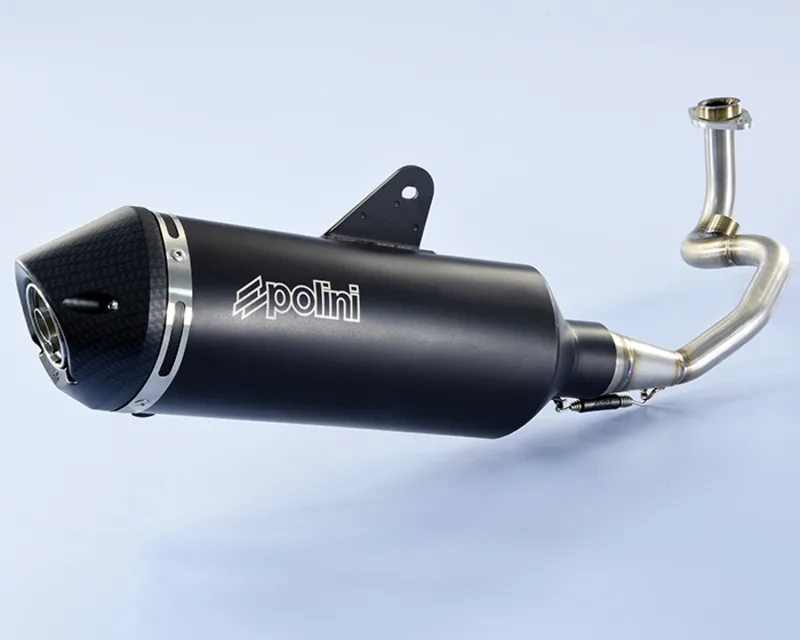 POLINI Maxi-Scooter Exhaust - Black Aluminium Vespa