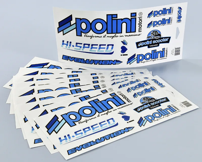 Juego de adhesivos POLINI Blue Line