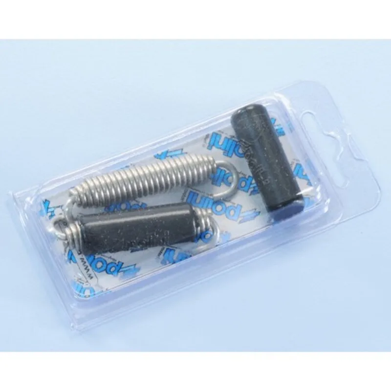 MUELLE ESCAPE POLINI ROTATIVO CON GOMA INOX L= 67mm 228.0005
