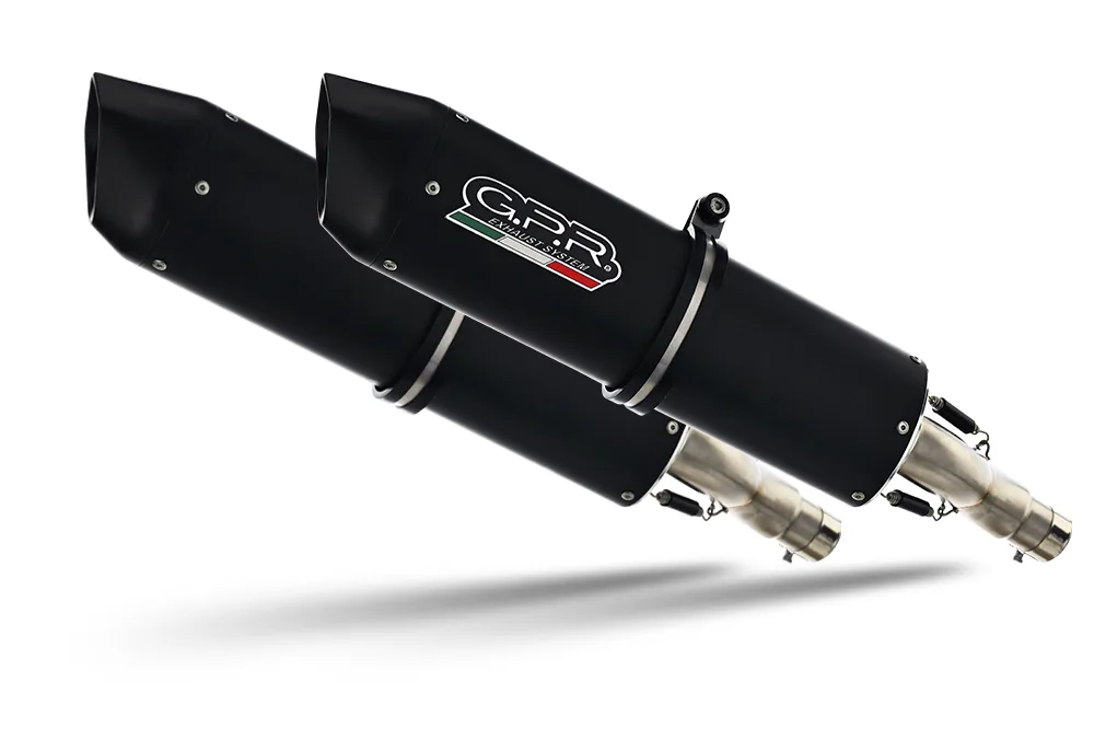 Escape GPR Aprilia Etv Caponord 1000 2001-2007 Furore Nero Dual homologado slip-on exhaust s link pipes and catalysts