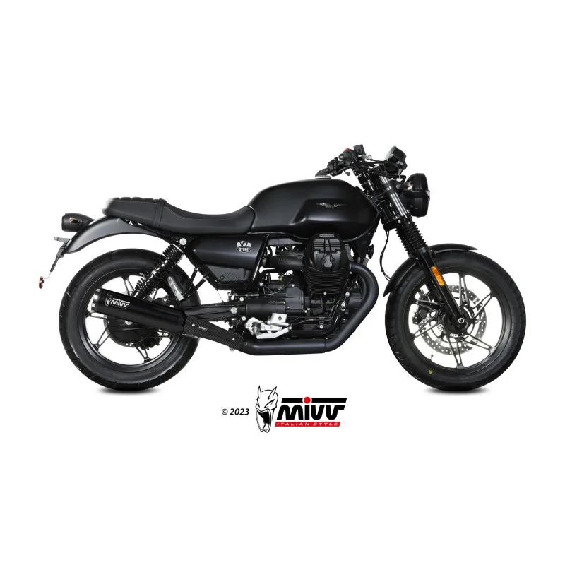 Mivv 2 Slip-On HR-1 Black Moto GUZZI V7 STONE 2021-24 - Imagen 2