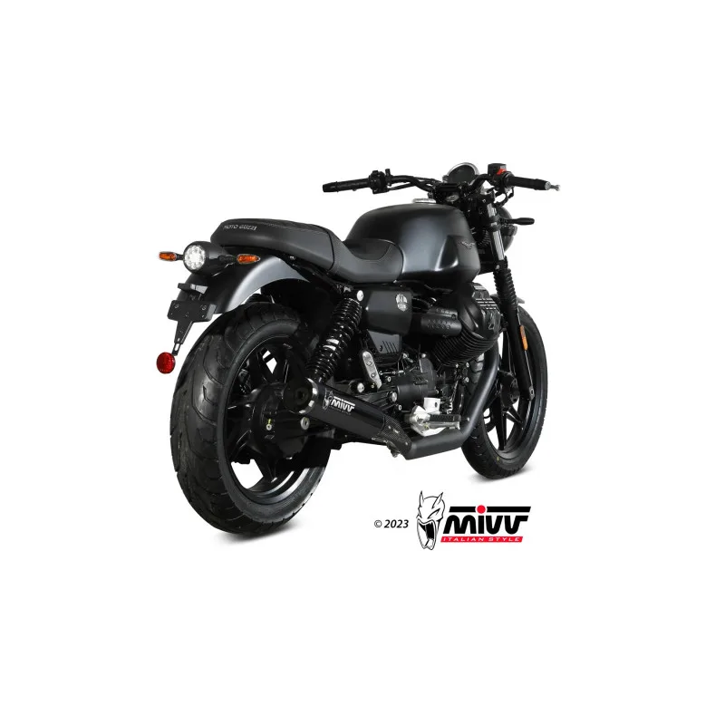 Mivv 2 Slip-On HR-1 Black Moto GUZZI V7 STONE 2021-24 - Imagen 3