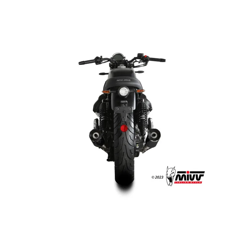 Mivv 2 Slip-On HR-1 Black Moto GUZZI V7 STONE 2021-24 - Imagen 4