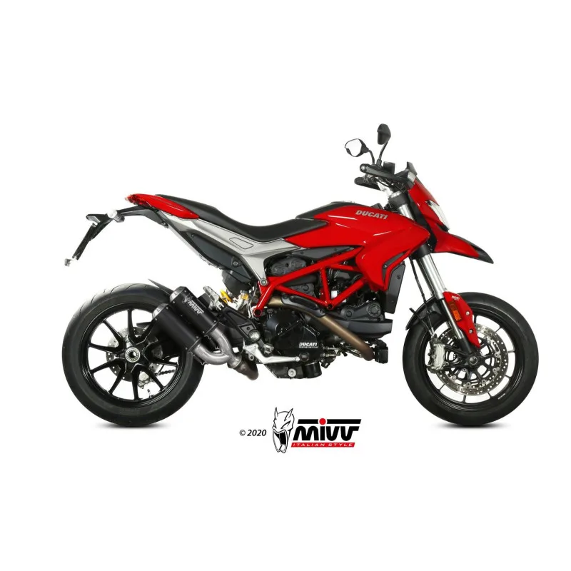 Mivv 2 Slip-On Mk3 black Ducati Hypermotard 939 2016-18 - Imagen 2