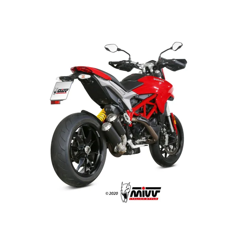 Mivv 2 Slip-On Mk3 black Ducati Hypermotard 939 2016-18 - Imagen 3