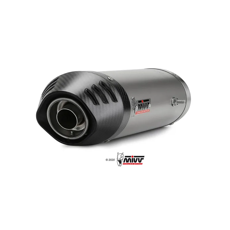 Mivv 2 Slip-On Oval titan con tapa carbono Ducati 848 2007-13 / 1098 2007-11 / 1198 2009-12