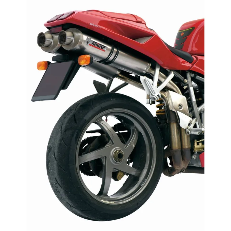 Mivv 2 Slip-On Oval titan Ducati 748 1994-03 / 916 1994-98 / 996 1994-01 / 998 1994-01 - Imagen 2