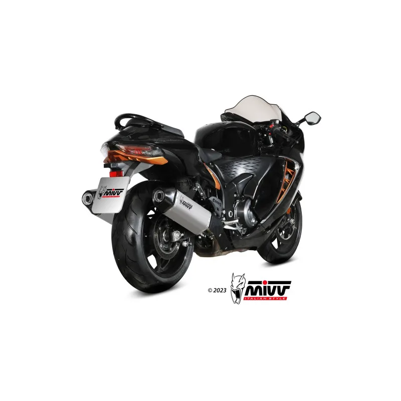 Mivv 2 Slip-On Speed edge Titanium Suzuki GSX-R 1300 Hayabusa 2021-26 - Imagen 3