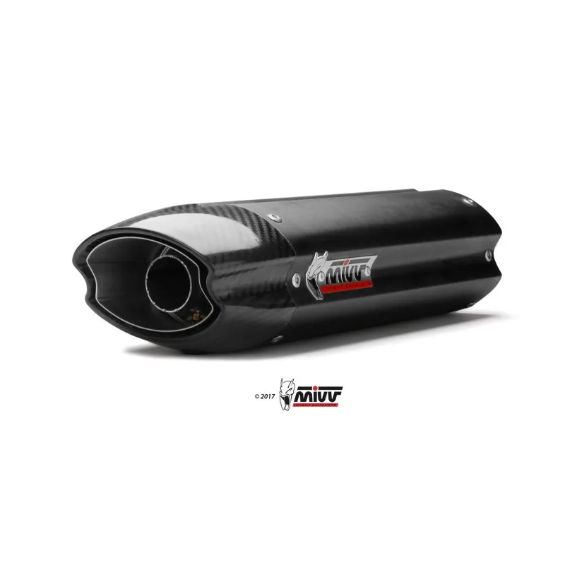 Mivv 2 Slip-On Suono black con tapa carbono Yamaha FZ6 / FZ6 Fazer 2004-11