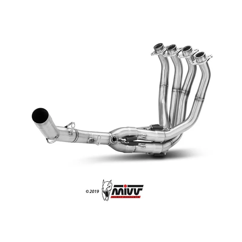 Mivv Colectores no kat (Compatible con silenciosos Mivv y de serie) Kawasaki Z900 RS 2018-25