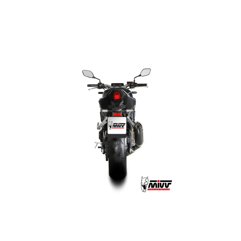 Mivv Escape Completo 4x2x1 AK-1 Black con tapa de carbono Honda CB 650 R 2024-26 - Imagen 3