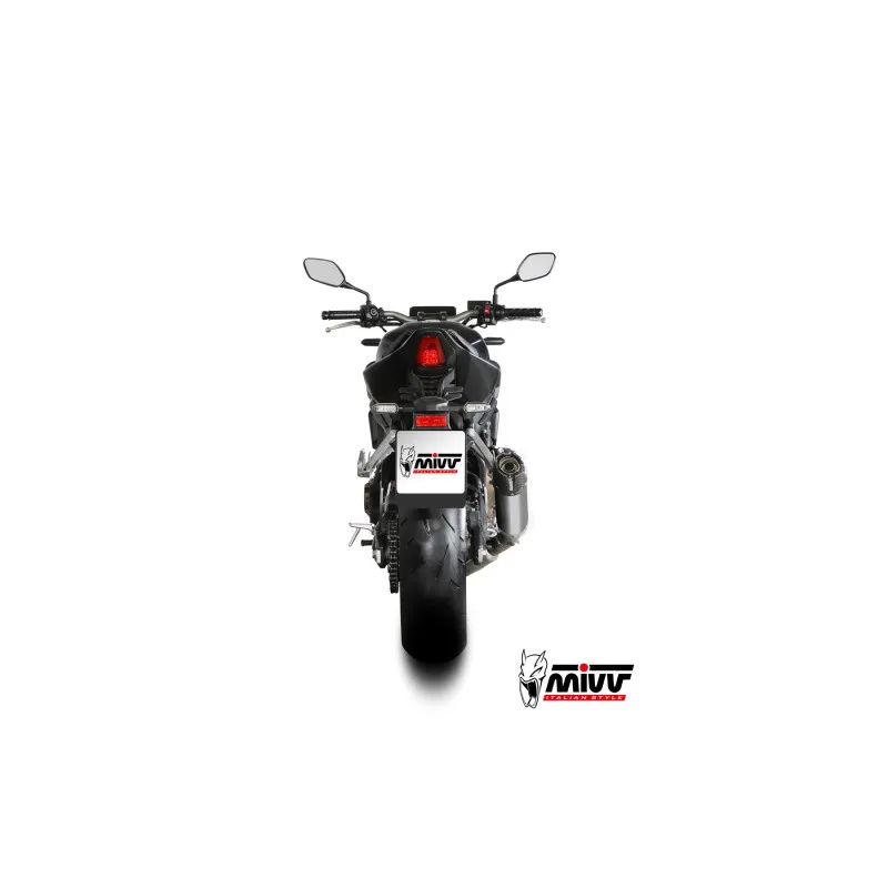 Mivv Escape Completo 4x2x1 AK-1 Titanium con tapa de carbono Honda CB 650 R 2024-26 - Imagen 3