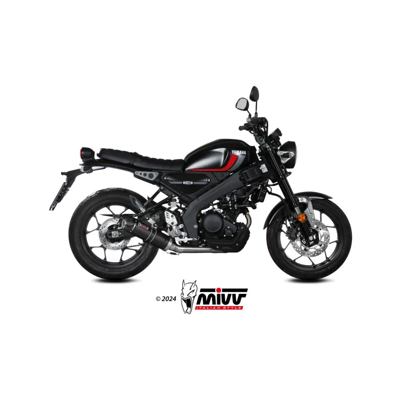 Mivv Full system 1x1 GP CARBON con tapa en carbono YAMAHA XSR 125 2022-24