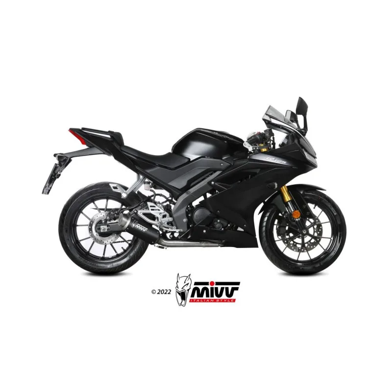 Mivv Full system 1x1 GP Pro BLACK Yamaha MT-125 2020-26 / YZF R125 2019-26 (+CAT)