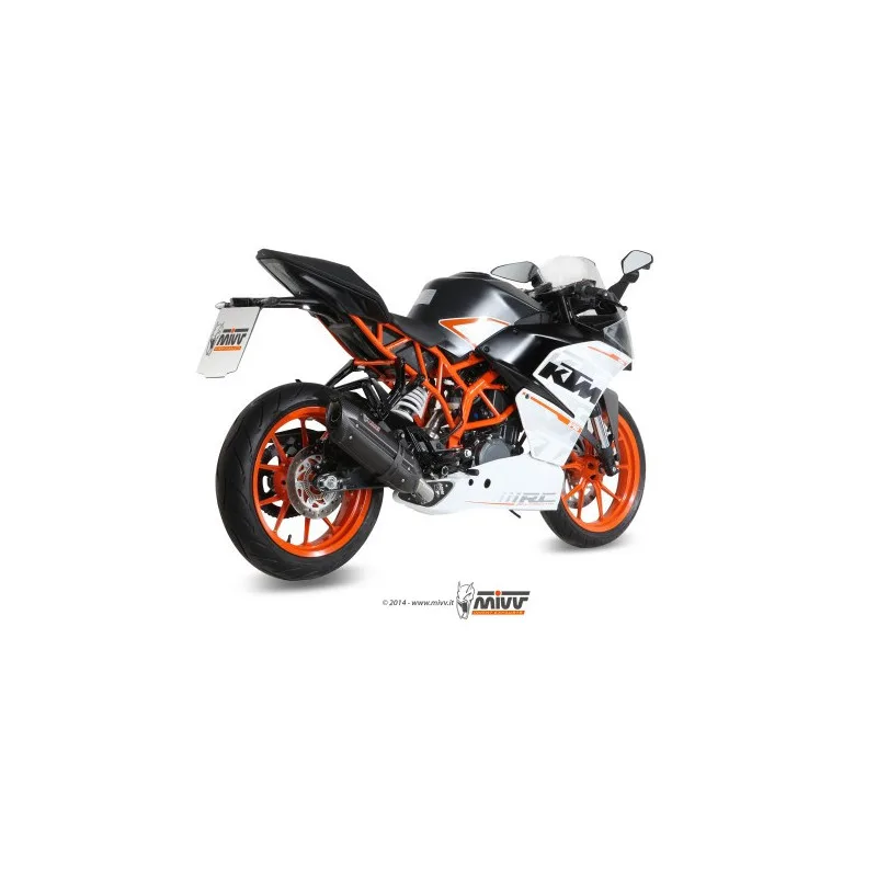 Mivv Full system 1x1 Suono black con tapa carbono KTM RC 390 2014-16 - Imagen 2