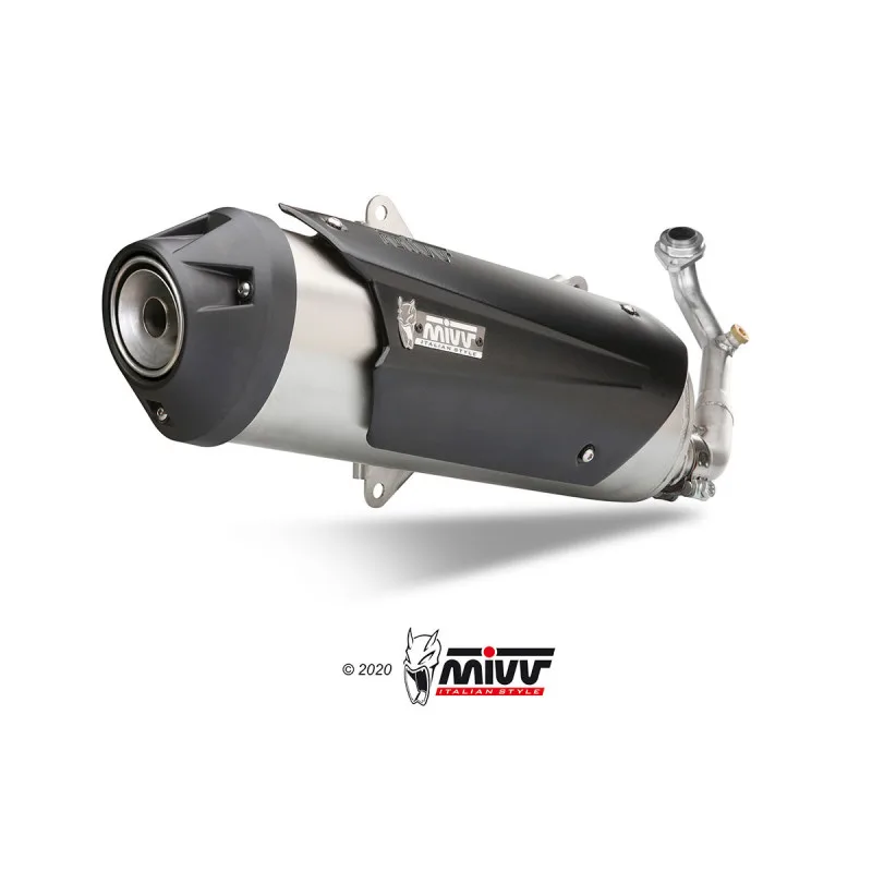 Mivv Full system 1x1 Urban St. Steel Yamaha Majesty 400 2004-06
