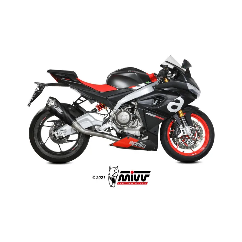 Mivv Full system 2x1 Delta Race carbono Aprilia RS 660 2020-25 / Tuono 660 2021-24