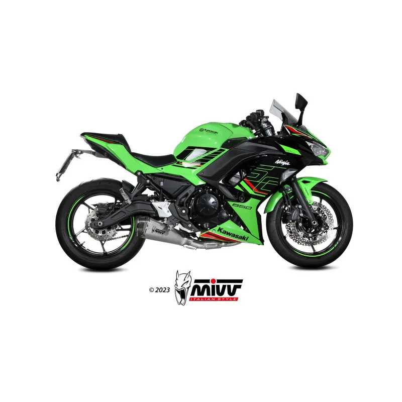 Mivv Escape Completo 2x1 Delta Race St. Steel Kawasaki Ninja 650 / Z650 2024-26 (2 sondas lambda) - Imagen 2