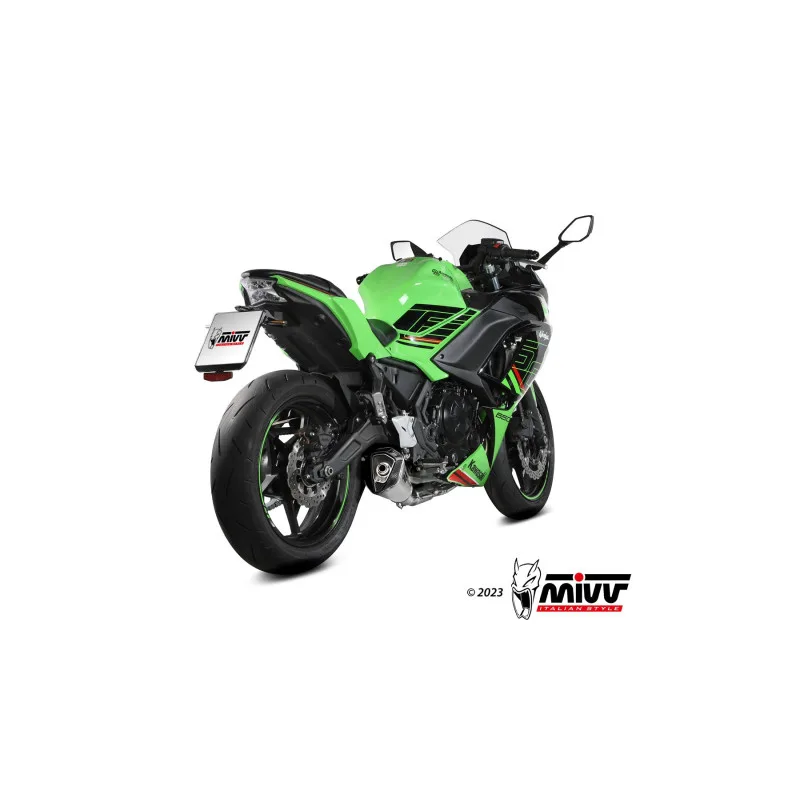 Mivv Escape Completo 2x1 Delta Race St. Steel Kawasaki Ninja 650 / Z650 2024-26 (2 sondas lambda) - Imagen 3
