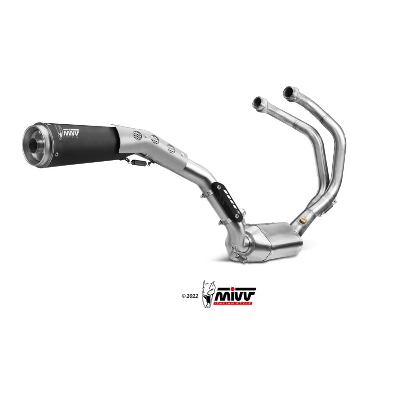Mivv Full system 2x1 Ghibli black Yamaha XSR 700 2016-20