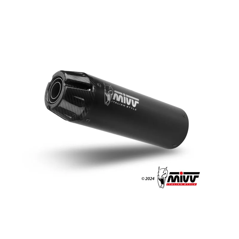 MIVV FULL SYSTEM 2x1 HR-1 BLACK CON TAPA DE CARBONO KAWASAKI VULCAN S 2017-23 - Imagen 4