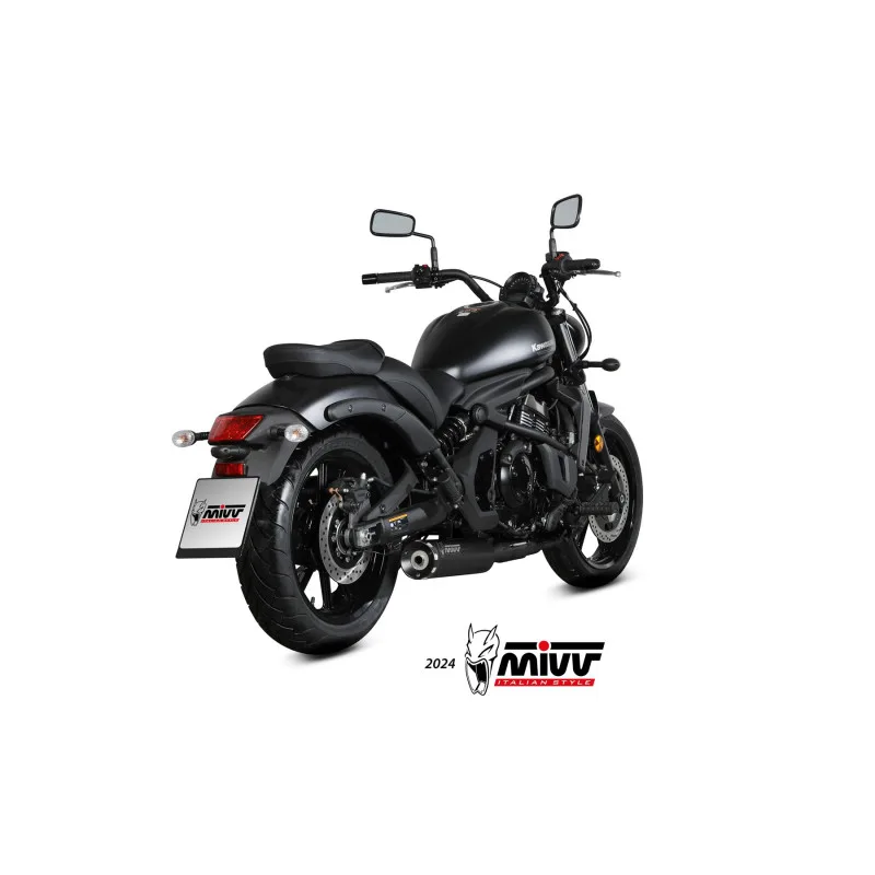 MIVV FULL SYSTEM 2x1 HR-1 BLACK KAWASAKI VULCAN S 2017-23 - Imagen 3