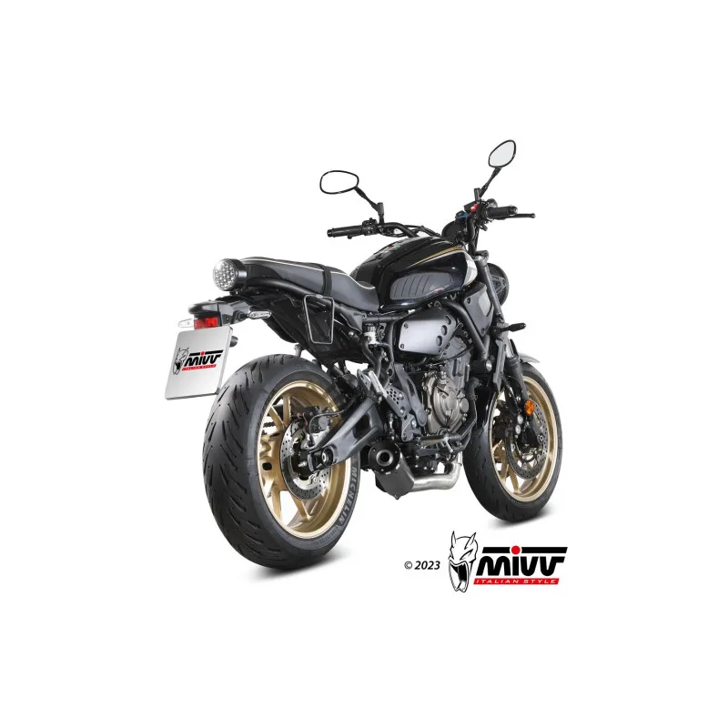 Mivv Full system 2x1 HR-1 Black YAMAHA XSR 700 2021-24 - Imagen 2