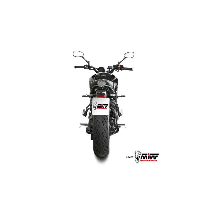 Mivv Full system 2x1 HR-1 Black YAMAHA XSR 700 2021-24 - Imagen 3