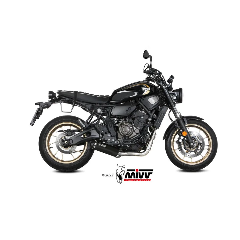 Mivv Full system 2x1 HR-1 Black YAMAHA XSR 700 2021-24
