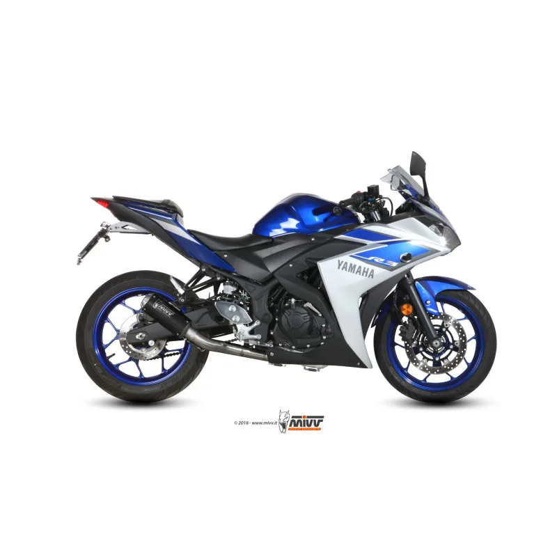 Mivv Full system 2x1 MK3 Black Yamaha YZF R25 2015-24 / MT-03 2016-24 / R3 2015-24
