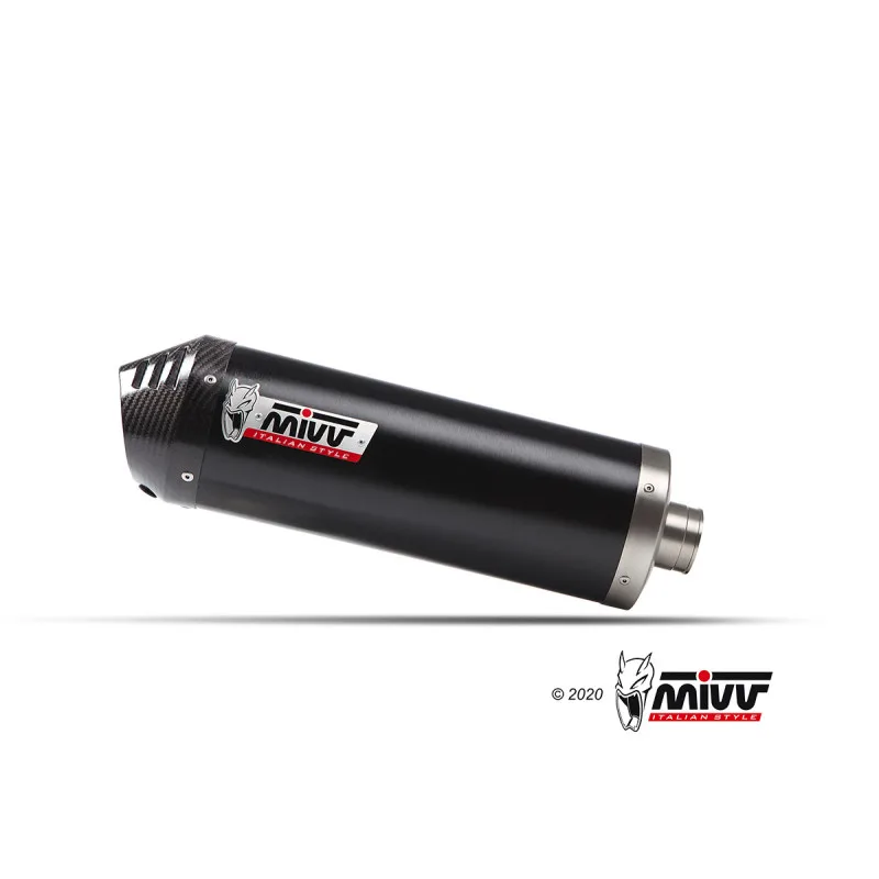 Mivv Escape Completo 2x1 OVAL Black con tapa de carbono Yamaha T-MAX 560 2025 - Imagen 4