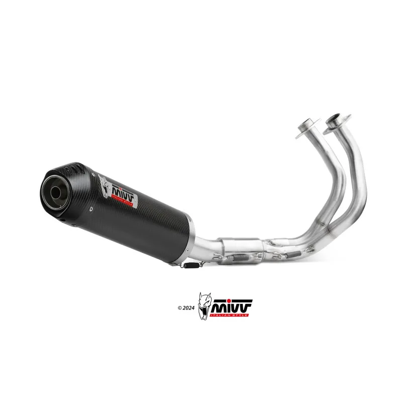Mivv Escape Completo 2x1 OVAL CARBON con Tapa Carbono KAWASAKI NINJA 650 / Z650 2024-26