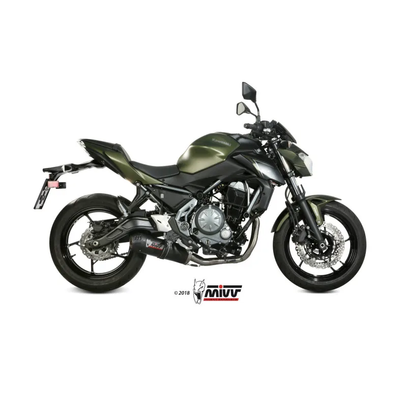 Mivv Full system 2x1 Oval carbono con tapa carbono Kawasaki Ninja 650 / Z650 2017-23 - Imagen 2