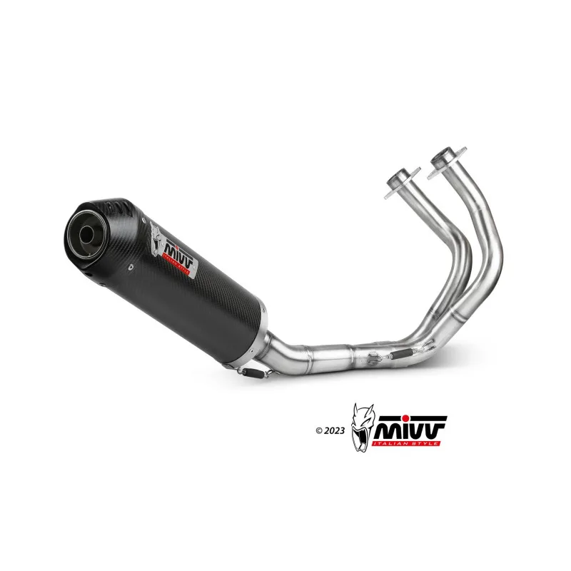 Mivv Full system 2x1 Oval carbono con tapa carbono Kawasaki Ninja 650 / Z650 2017-23