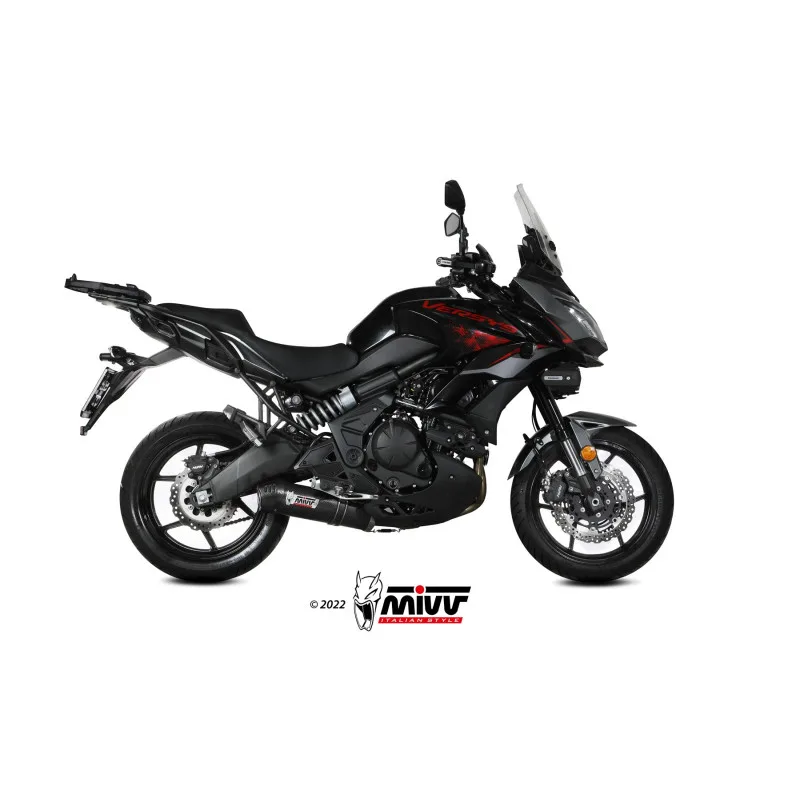 Mivv Full system 2x1 Oval carbono con tapa carbono Kawasaki Versys 650 2021-23 - Imagen 2