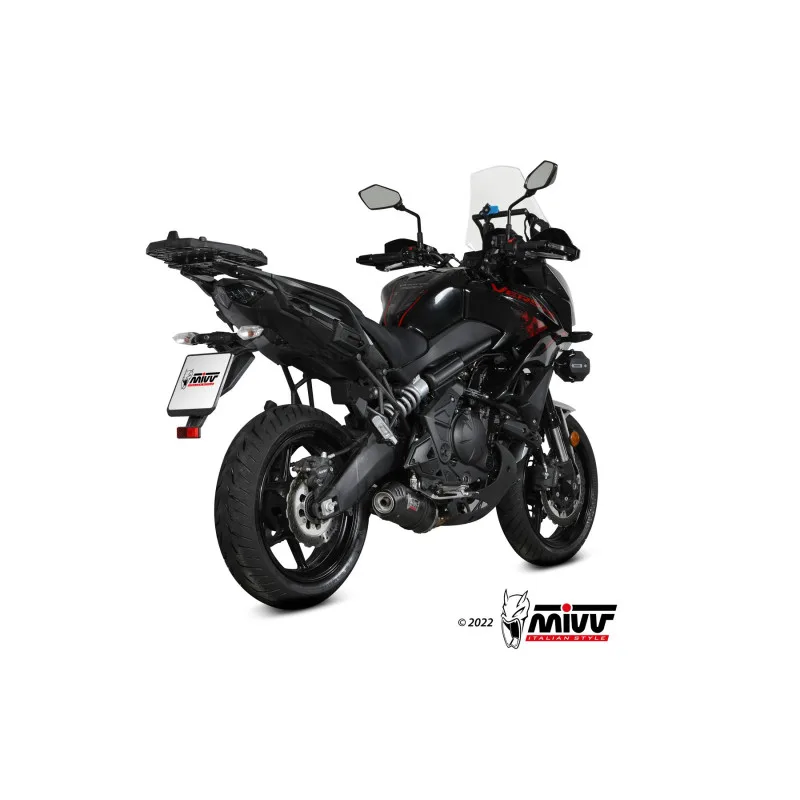 Mivv Full system 2x1 Oval carbono con tapa carbono Kawasaki Versys 650 2021-23 - Imagen 3