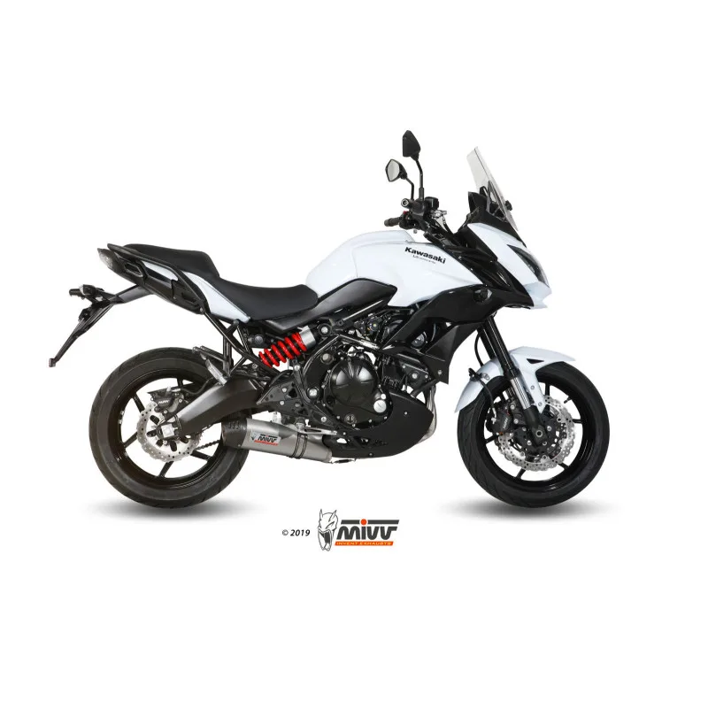 Mivv Full system 2x1 Oval titan con tapa carbono Kawasaki Versys 650 2015-20