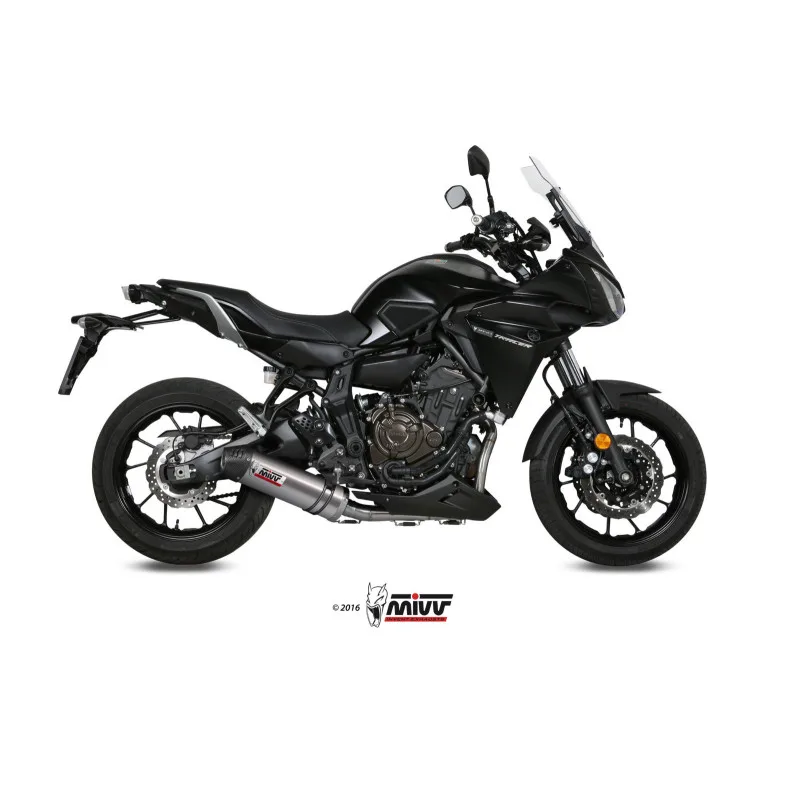 Mivv Full system 2x1 Oval Titan con tapa carbono Yamaha Tracer 700 / GT / Tracer 7 2016-25 - Imagen 2