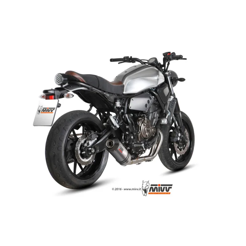 Mivv Full system 2x1 Oval titan con tapa carbono Yamaha XSR 700 2016-20 - Imagen 2
