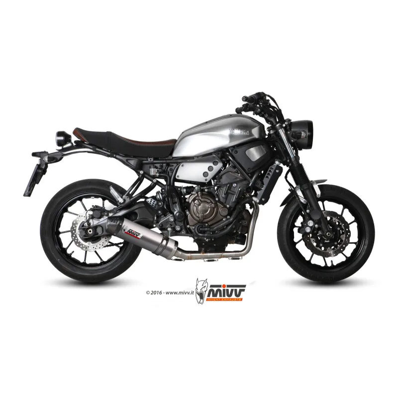 Mivv Full system 2x1 Oval titan con tapa carbono Yamaha XSR 700 2016-20