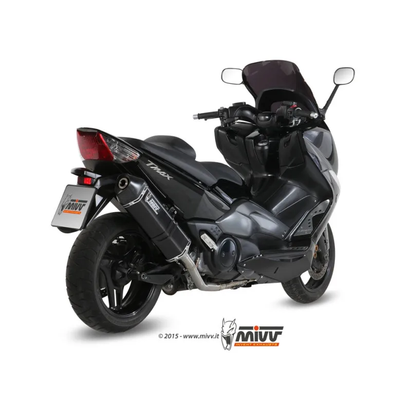 Mivv Full system 2x1 Speed edge black Yamaha T-MAX 500 2008-11 - Imagen 2