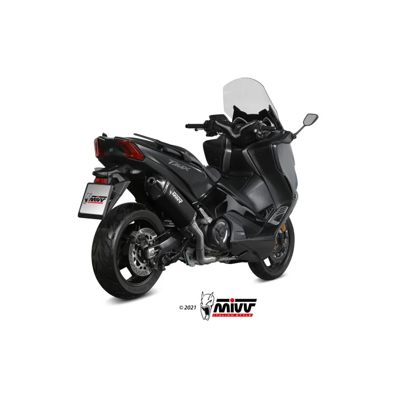 Mivv Full system 2x1 Speed edge black Yamaha T-MAX 530 2017-19 - Imagen 3